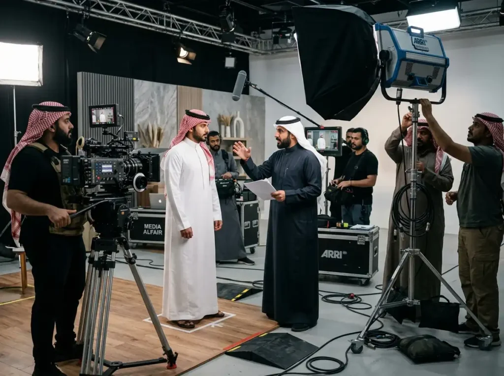 إنتاج اعلاني احترافي في السعودية لفريق تصوير يقوم Advertising Production بتنفيذ إعلان تجاري